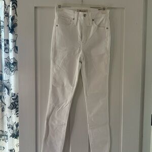 Madewell 10” High Rise Skinny White Jeans